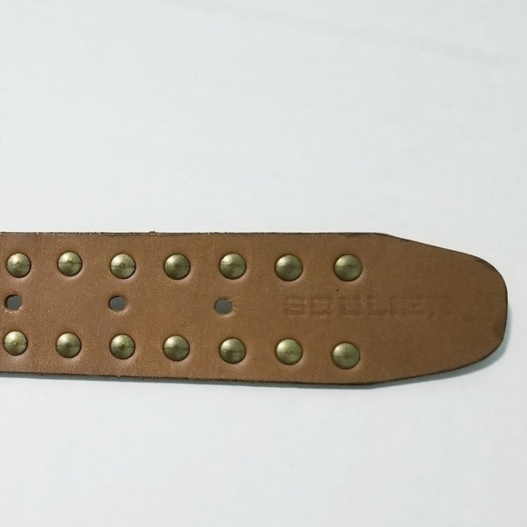 Soulier Leather Embroidered Studded South Western cowboy farmhouse boho belt main image 16